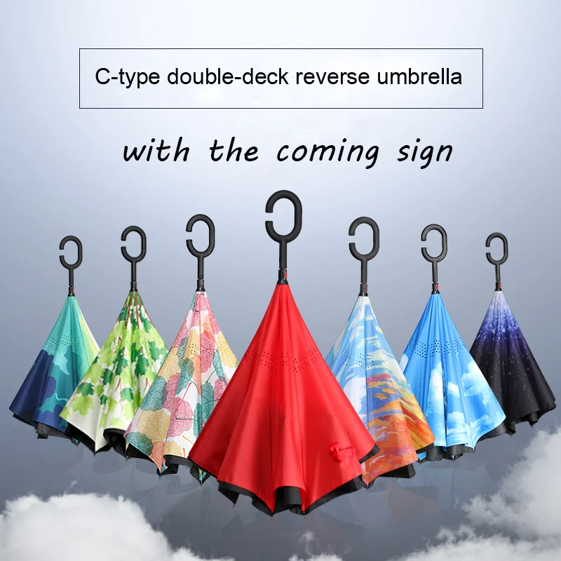 

Household Multifunction Vehicle use Multipurpose reverse umbrella Alloy and polyester fibers Sunny and Rainy inverted umbrella