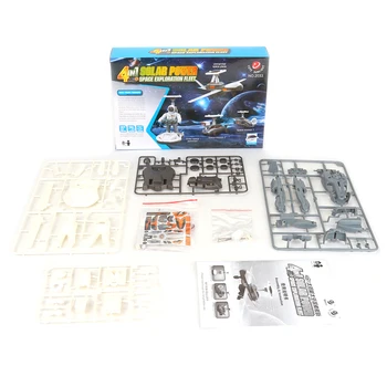 

4 in 1 Solar Power Moon Explore Fleet Support Children Learning Studying Kits Early Educational Toys For Children