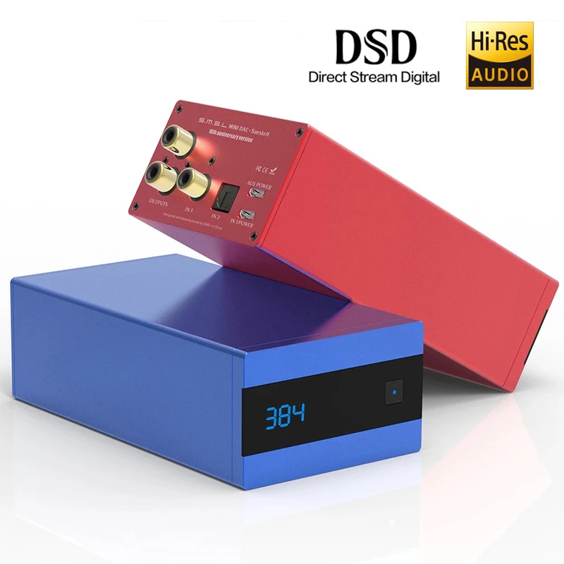 

SMSL Hi-End Hifi Digital Decoder DSD Hi-Res AK4490 PCM384 DSD256 USB DAC Pre-out Accelerometer OTG with Remote Control