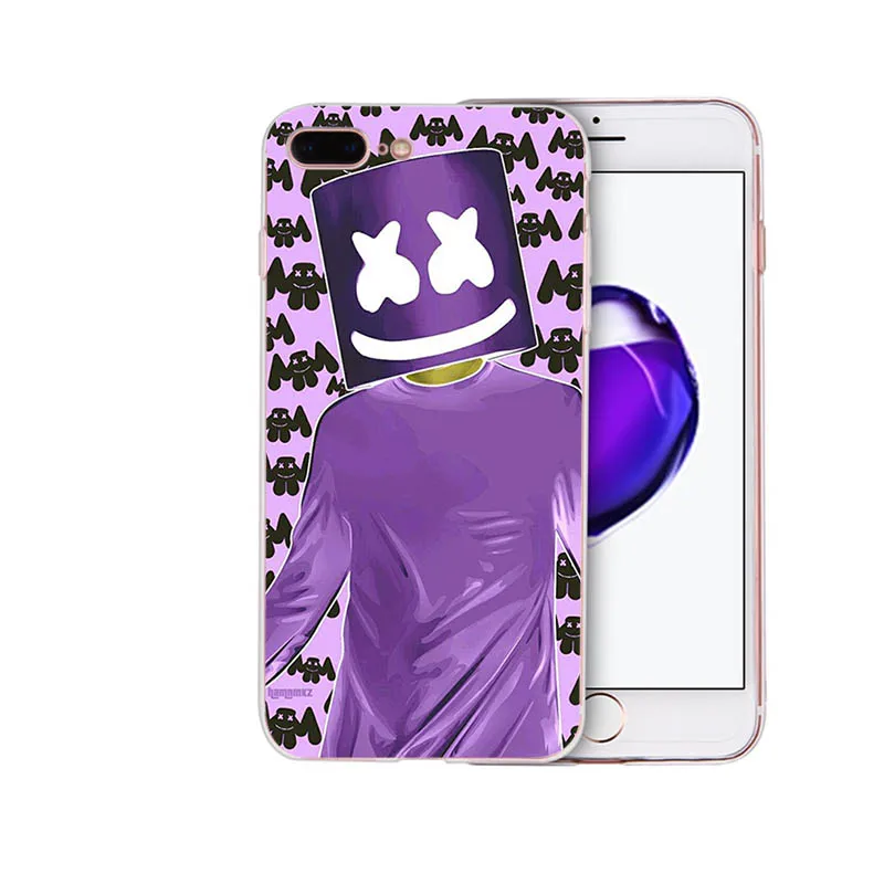 Мягкий силиконовый DJ Marshmello чехол для телефона marshmallow для iPhone 6 7 8 6s plus shell X XR XS MAX cover 5 5S se для TPU Apple Coque