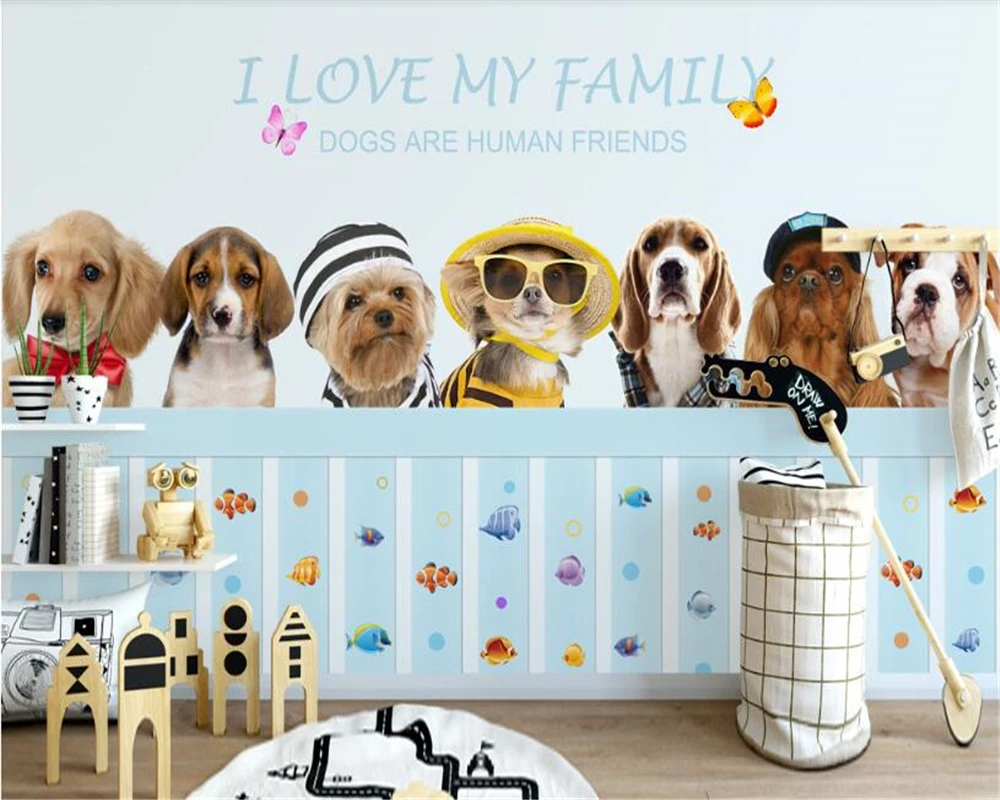 Beibehangの壁紙3 D Hdかわいい犬子供ルームの背景壁のステッカー装飾壁紙papelデparede Adesivo 壁紙 Aliexpress Beibehangの壁紙3 D Hdかわいい犬子供ルームの背景壁のステッカー装飾壁紙papelデparede Adesivo 壁紙 Aliexpress