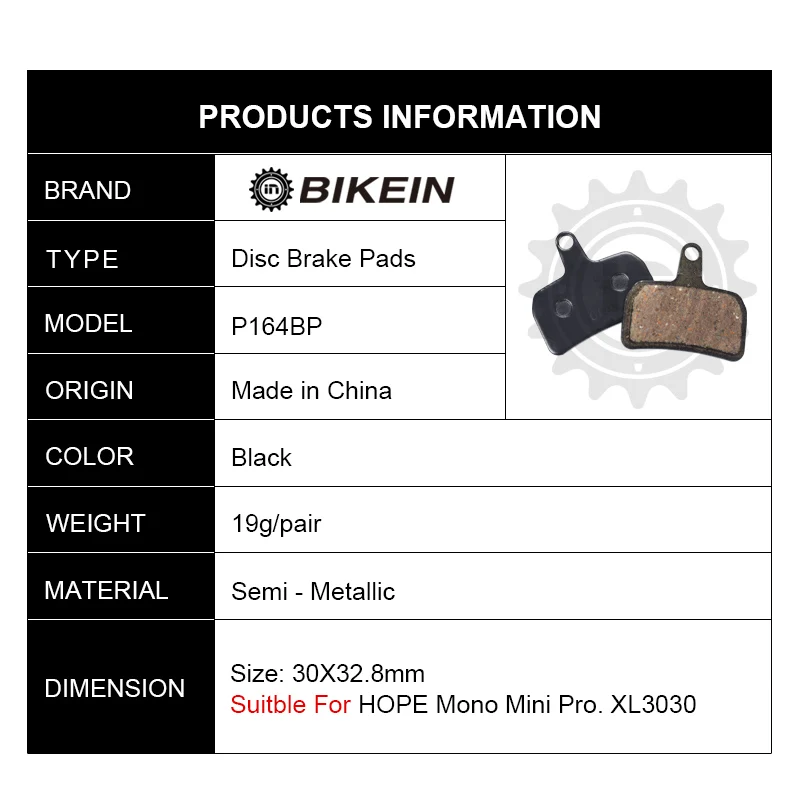 BIKEIN 4 пары дисковый тормоз горного велосипеда Pads для HOPE Mono Mini Pro. XL3030 велосипедная