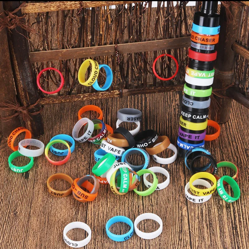

8pcs silicone rubber vape ring decorative band 22mm mechanical mod Protection decorative bands Electronic Cigarette Accessories
