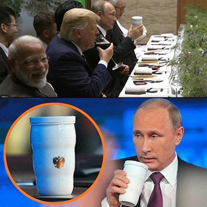 

the G20 meeting Putin With The Same Paragraph Mug Cup Glass Imperial Insulation Cup Trend Cup stainless steel Thermos drinkware