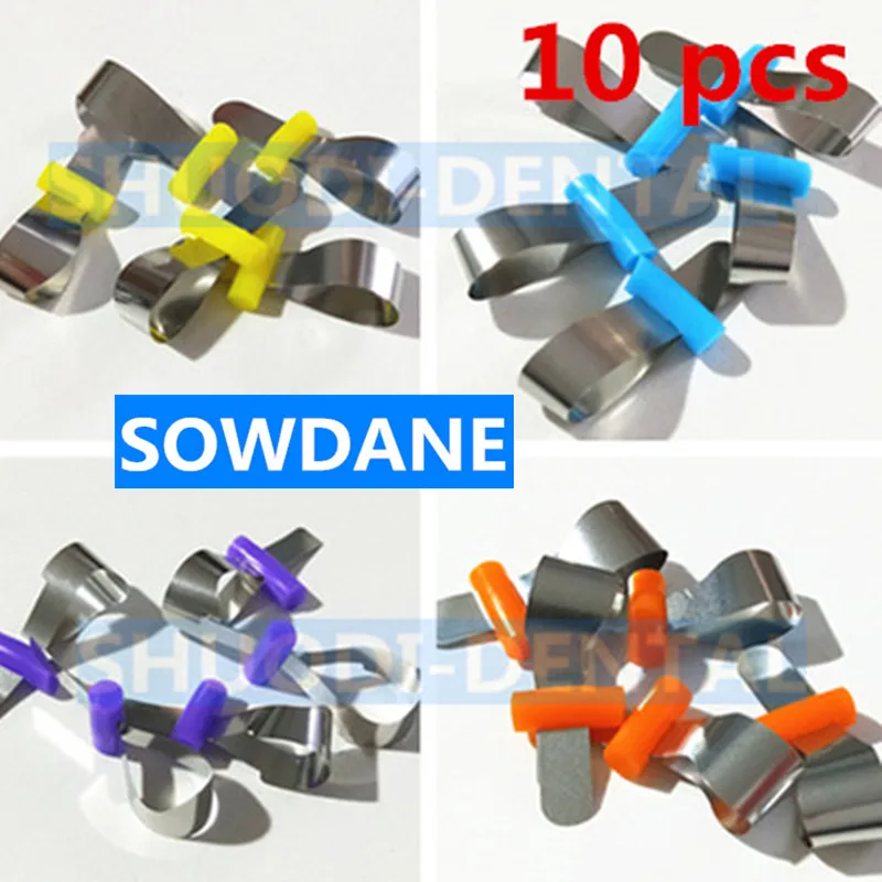 

10 Pcs Extra Metal Dental Bands Retainerless Automatrix with Locking Latch Dental Matrix Matrices for Teeth Replacement