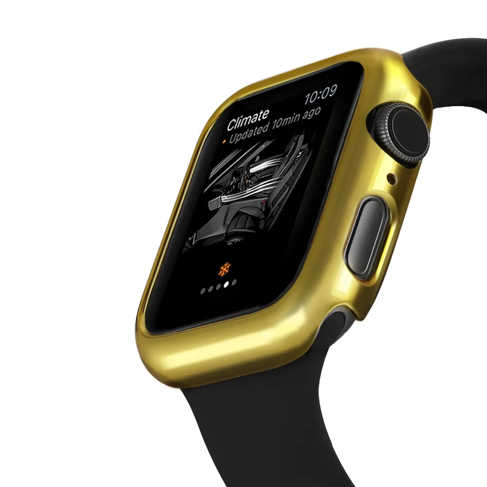 Жесткий чехол для Apple Watch Series 4 44 мм 40 мм Розовый Золотой корпус часов для Iwatch защитное Плакирование оболочки