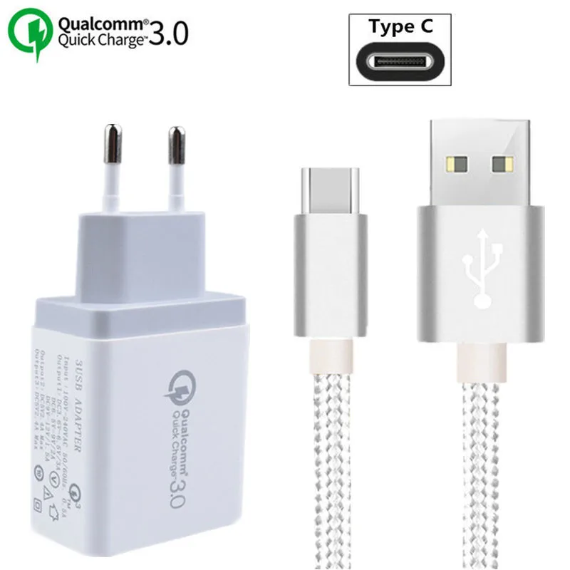 

USB Charger for Huawei P20 P30 Pro Nova 3 4 Xiaomi Mi 9 8 QC 3.0 Type C Fast Charge for Mei zu X8 E3 16 Plus Oneplus 6t 5t 3t 3