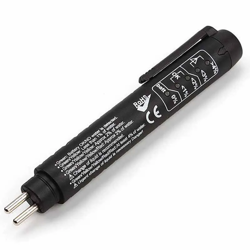 1pcs 5LED Car Brake Fluid Tester Pen Moisture Water Compact Detection Test Tool
