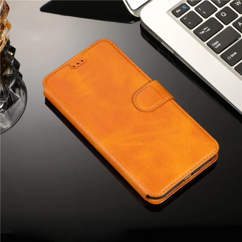 Vintage Leather Flip Wallet Case For iPhone 11 Pro X XS MAX XR 5 5s SE 6 6s 8 7 Plus Magnetic Card Holder Phone Cover Coque Etui - Color: Khaki