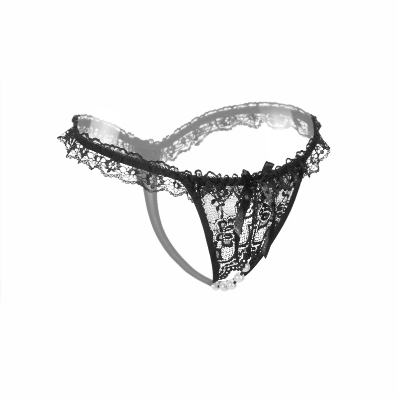 Нижнее бельё для девочек женщин стринги пикантные Crotchless нижнее белье кружево