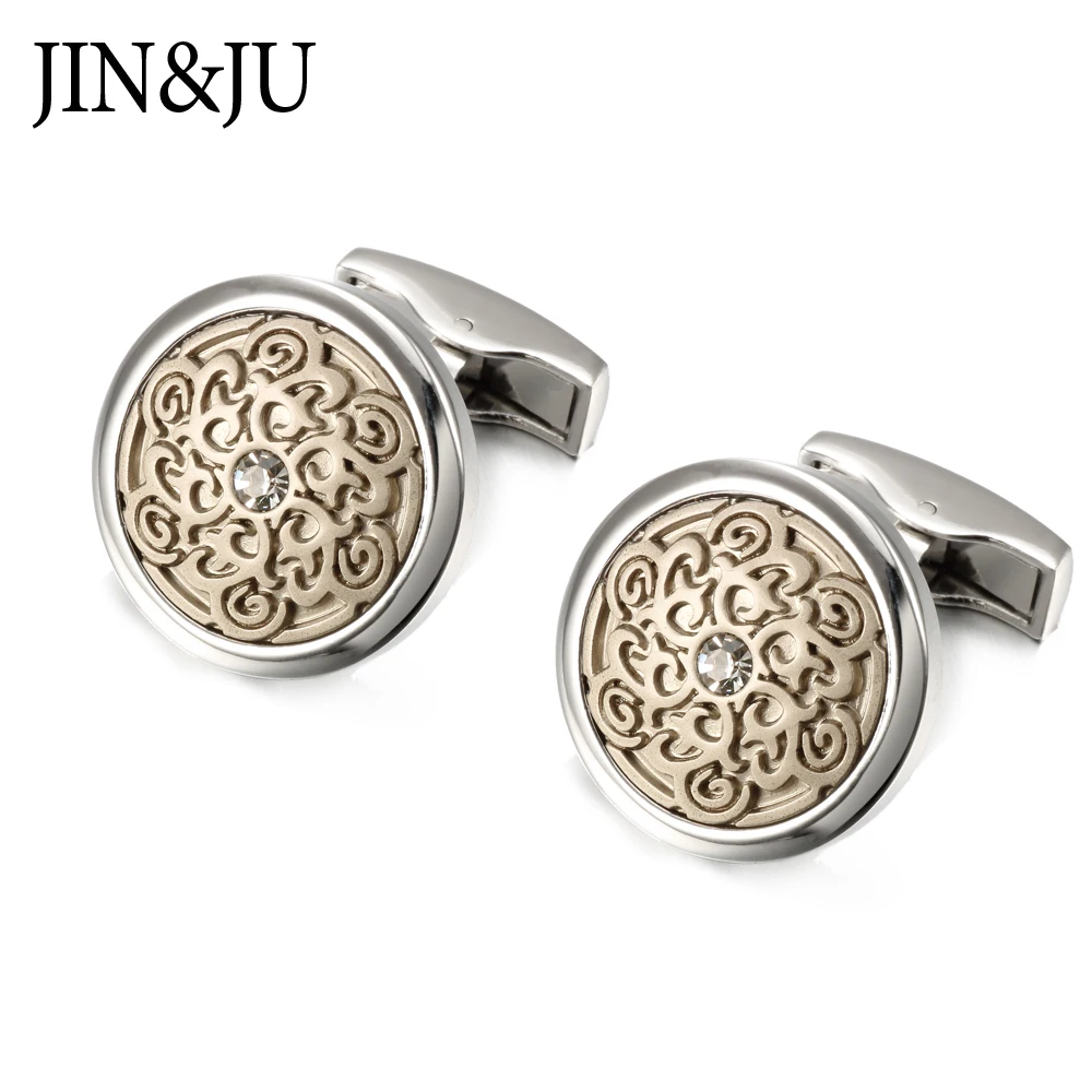 JIN & JU винтажные бриллианты для мужчин модные тонкие круглые бриллиантовые