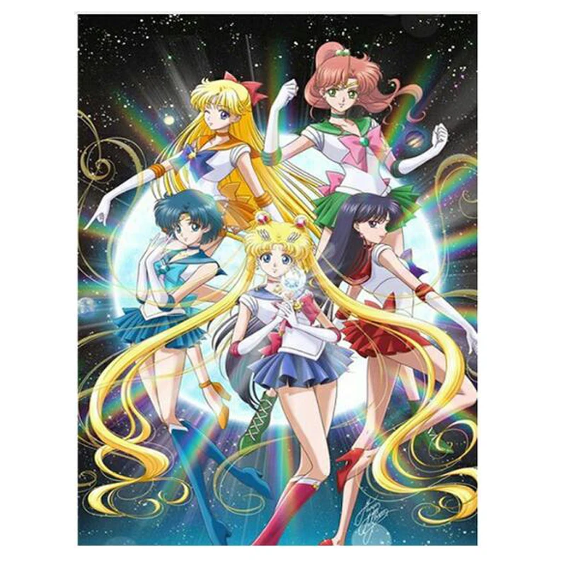 diy 5d diamond embroidery Cartoon Sailor Moon Home