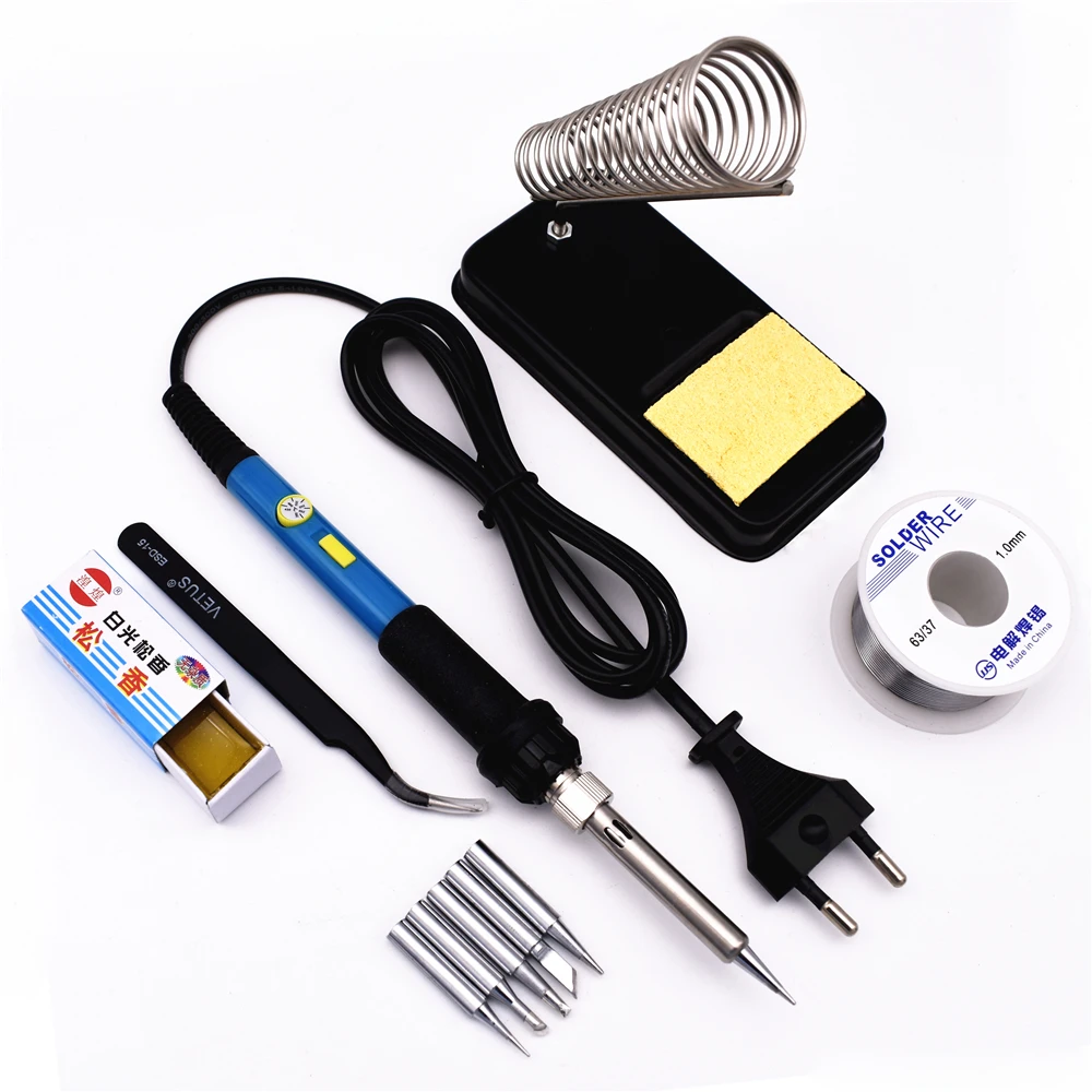 Electric Soldering Iron Kit 60W 220V Adjustable Temperature with Power