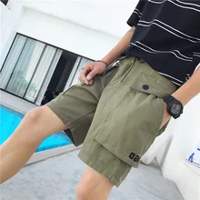 Повседневные мужские шорты до колена удобные летние свободные шорты с эластичной резинкой на талии большие размеры короткие Hombre