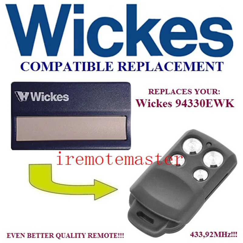 Wickes remote 94330EWK,Wickes tansmitter replacement fineRemote