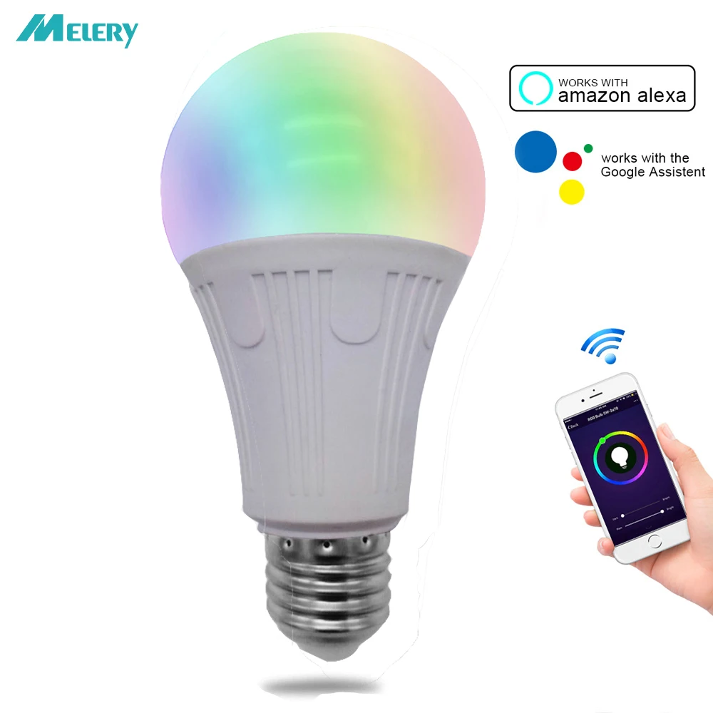 

Smart WiFi Led light Bulb E26 Lamp A19 Remote Control 7W RGB Warm/Cold White Homekit Work with Amazon Alexa and Google Assistant