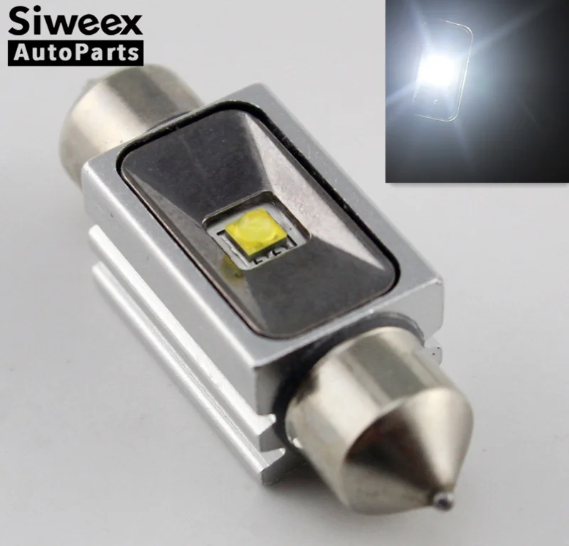 

1PCS White 1SMD CAR LED 12V Festoon Dome License Plate Map Light Bulbs Low power consumption 31mm 36mm 39mm 41mm