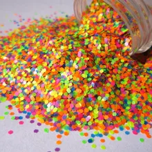 Яркий неоновый чарующий блестящий блеск, устойчив к растворителям блеск G392