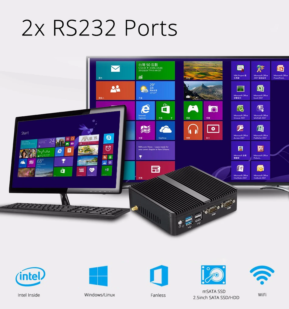 Mini Pc Windows 10 Celeron 3755 J1800 J1900 Pentium 3805u Mini