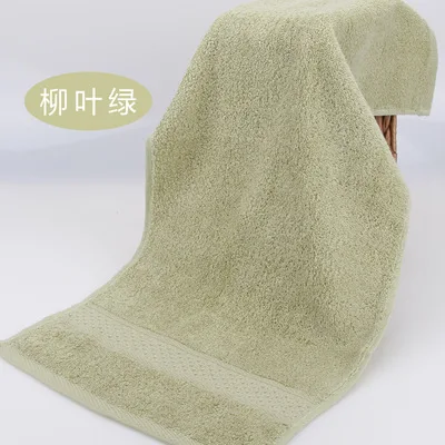2 шт./партия, 33*74 см, хлопок, полотенце для лица, полотенца для рук, твердые toallas algodon, брендовые подарочные полотенца для ванной - Цвет: Green