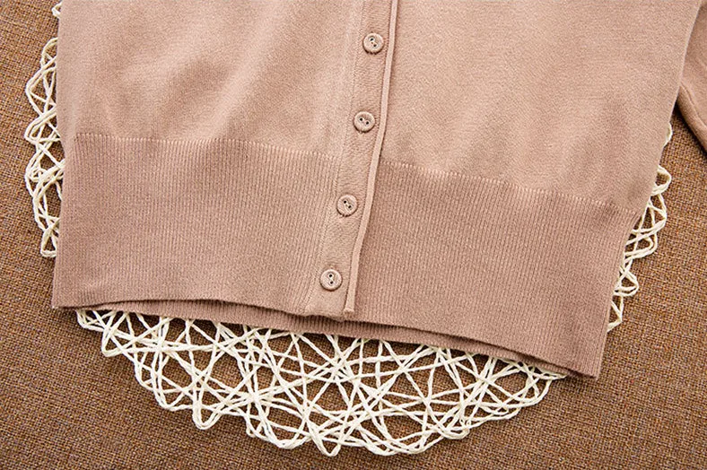 ARDLTME Knitting Cardigan Women Coat Solid 27 Color Spring and Autumn Fashion V-Neck Long Sleeve Croche Knit Sweater Coat Tops