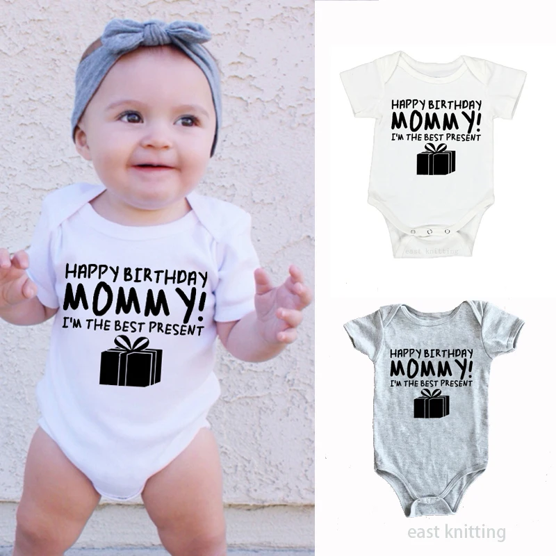 

DERMSPE 2019 New Casual Newborn Baby Boys Girls Short Sleeve Letter Print Cute Cartoon Soft Cotton Romper Baby Clothes
