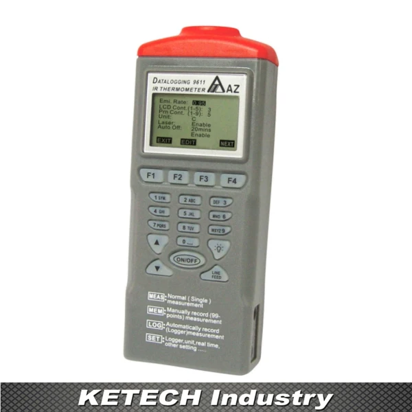 

AZ-9611 Memory Infrared Thermometer , Handy IR w/Ext. Probe Datalogger