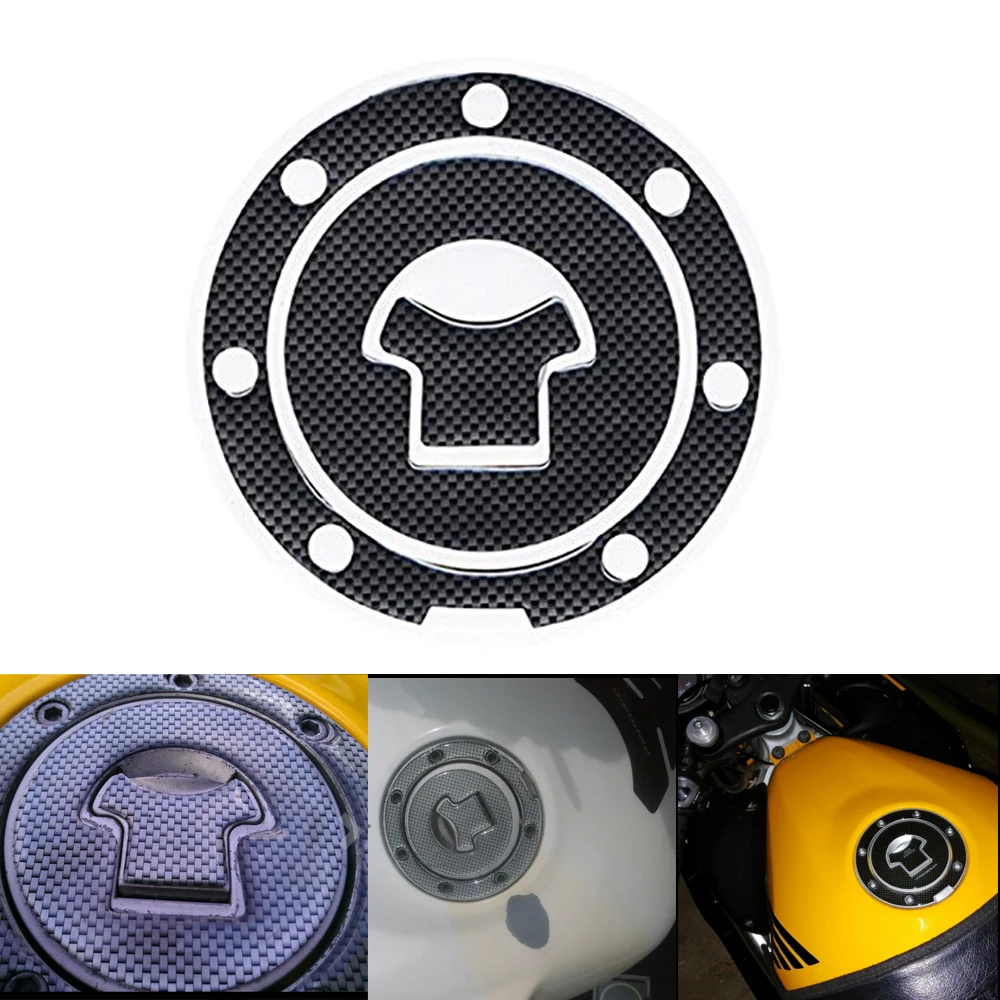 

Universal Mototcycle 3D Gas Tank Fuel Cap Cover Protector Pad For HONDA CBR 600 RVF VFR CB400 CB1300 1000RR Carbon Fiber Look