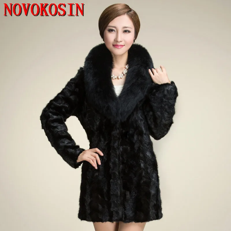 S-3XL Ladies Thick Long Fur Coat Winter Warm Plus Size Open Stitch Slim Plush Coat 2018 Women Faux Fur Neck Black Cardigan
