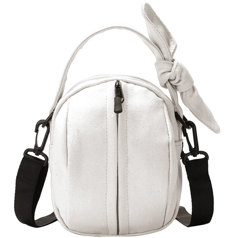 

Ins Canvas Small Bag Female New Mobile Phone Bag Tied Female Korean Version Of the Wild Student Shoulder Bag