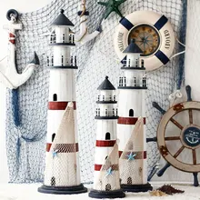 Тип большая Статуэтка Маяк Настольная декоративная модель средиземноморская деревянная мебель для гостиной подарок для детей