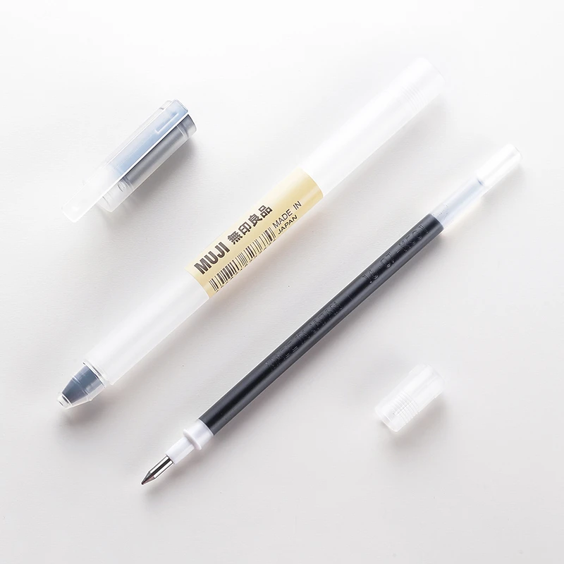 MUJI 1 шт. гелевая ручка черные/синие/красные чернила цветные ручки 0,5 мм 0,38 мм ручки для студентов письма канцелярские принадлежности для школы Материал Escolar