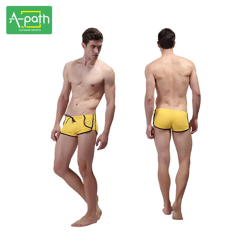 

2019 New Men's Swimwear Underwear Sports Sexy Summer Man Dry Spell Color Swimming Trunks One Piece Swimsuit Men Fitness