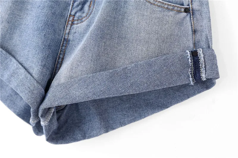 2019 для женщин летние Pleat закругленные шорты модные шорты из денима женские джинсовые повседневные Шорты Высокая талия разделение подол