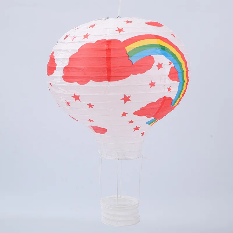 30cm 40cm hot air balloon chinese lantern rainbow heart striped printed lampion babyshower birthday wedding party decorations