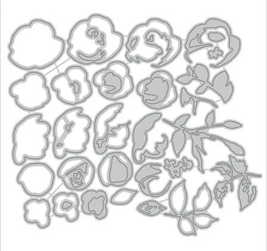 

2019 3D DIY New Layered Metal Cutting Dies and Scrapbooking For Paper Making Peony Flower Embossing Stamps Frame Card Craft Set
