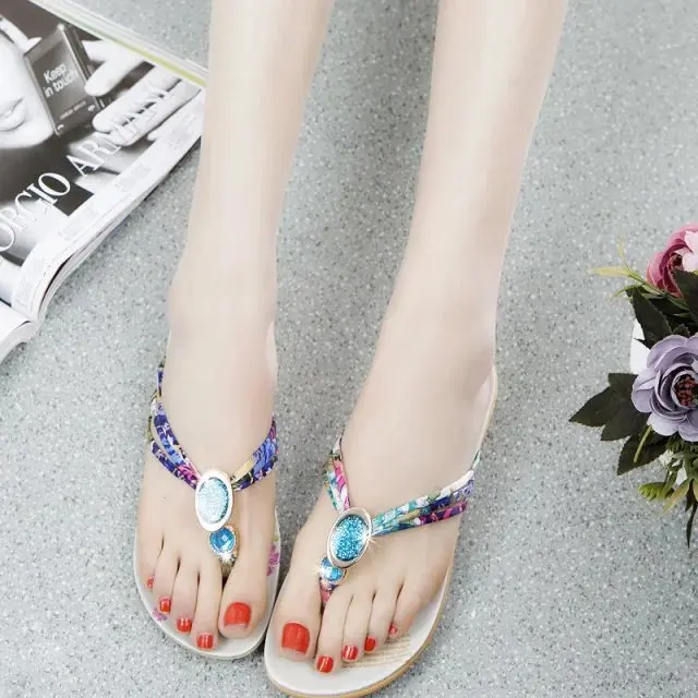 2019 musim panas baru Korea berlian imitasi sandal jepit 2019 musim panas baru Korea berlian imitasi sandal jepit