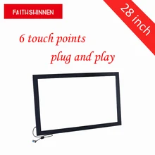 28 дюймов ИК рамка инфракрасного сенсорного экрана 6 точек наложения комплект usb внешний сенсорный экран мультитач без стекла