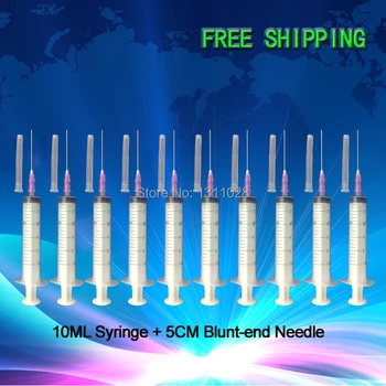

INK WAY 10ml syringes with blunt tip needles for ink cartridge refill,ciss parts,10sets,free shipping