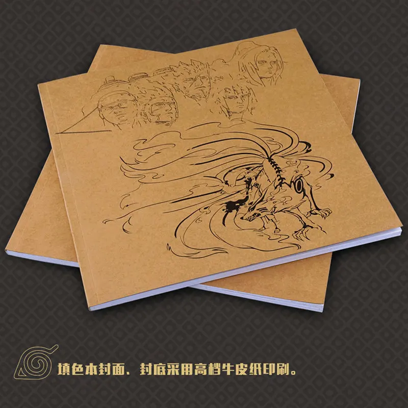 

naruto anime Colouring Book For Children Adult antistress Graffiti Painting Drawing Coloring Books libro colorear adulto