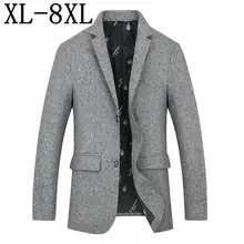 Размер 8XL 7XL 6XL мужской брендовый Костюм Куртка Блейзер весна осень модный Свободный Мужской костюм деловые мужские пиджаки