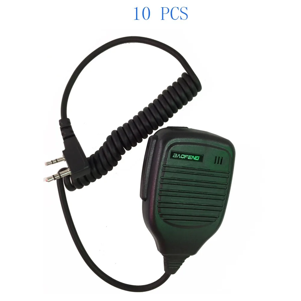 10PCS 2 Pin PTT Speaker Mic for Kenwood BAOFENG UV 5R BF 888S TYT