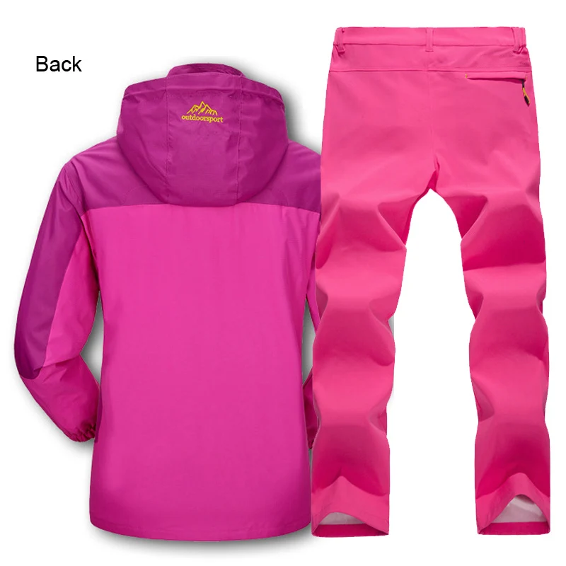 El Ártico luz mujer Trekking senderismo pesca al aire libre abrigo y pantalones conjunto de deportes sola chaqueta y de secado rápido Pantalones traje de M-4XL