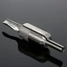 Плоский наконечник трубы 22 мм Татуировка рукоятка задняя стволовая комбинированная поставка 19F плоская татуировка из нержавеющей стали ручка татуировка аксессуары плоские Magnum трубки