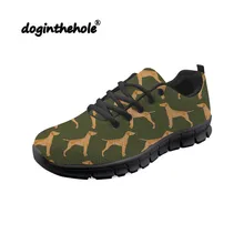 Doginthehole vissla собаки печати женские уличные кроссовки Женская обувь для спорта и прогулок удобные ультра легкие черные Zapatillas