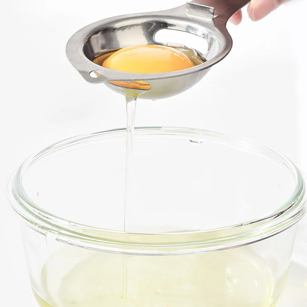 Нержавеющая сталь Яичный желток Белый сепаратор инструмент для кухни серебро кухонные инструменты#35