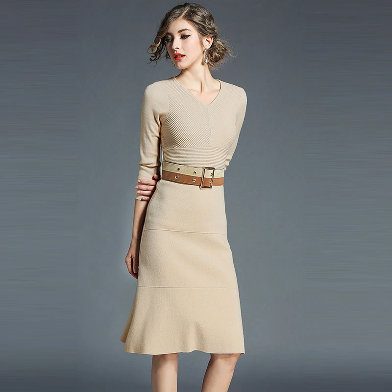 High Quality Elegant Spring Dress 2018 Office Dresses For Women