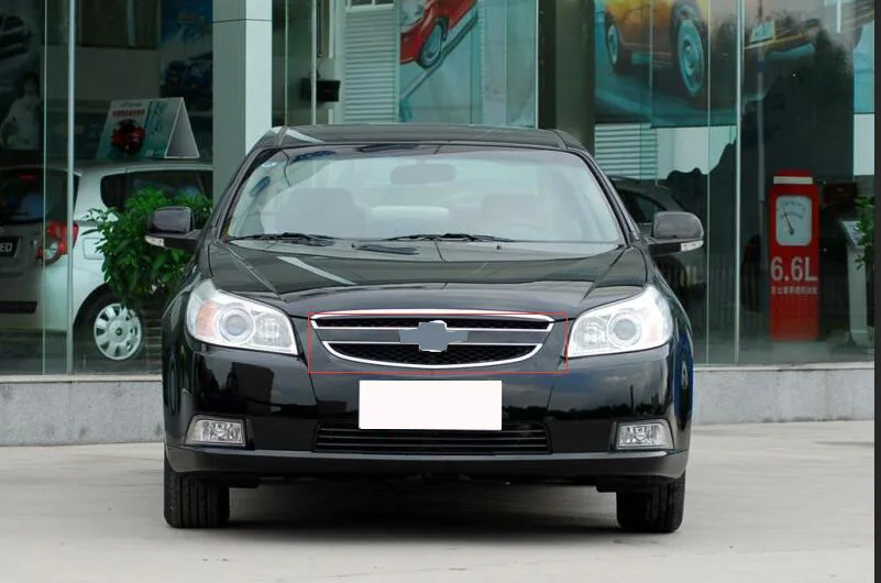 ДЛЯ Chevy EPICA 2007-2012 Передняя решетка Вокруг отделки передних грилей вокруг отделки гоночных грилей отделка ABS 1 шт