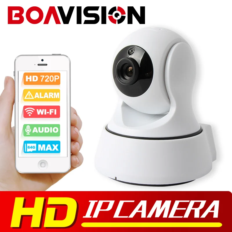 bilder für BOAVISION 1.0MP Drahtlose Ip-kamera WIFI Nachtsicht HD 720 P Smart Kamera Zwei-wege Audio CCTV Überwachungskamera P2P ansicht bilder für BOAVISION 1.0MP Drahtlose Ip-kamera WIFI Nachtsicht HD 720 P Smart Kamera Zwei-wege Audio CCTV Überwachungskamera P2P ansicht