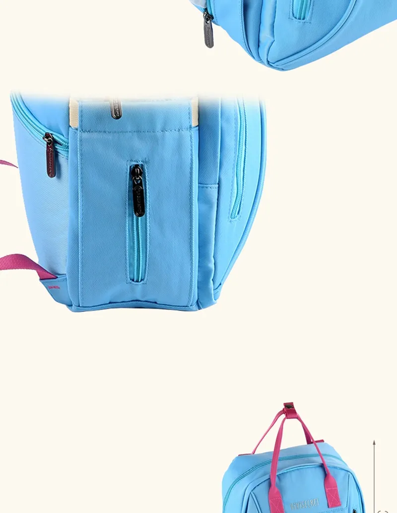 Solid Color Waterprrof Insulation Double Bottle Mummy Diaper Bag 12